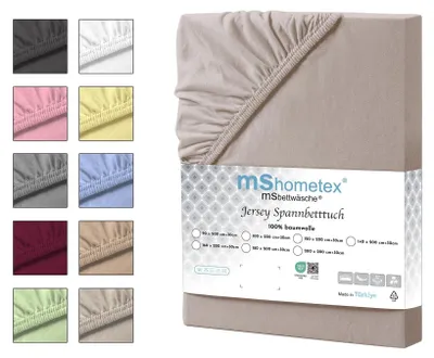 Immagine prodotto di Lenzuolo con angoli, in cotone 100%, color beige, 90 x 200 cm
