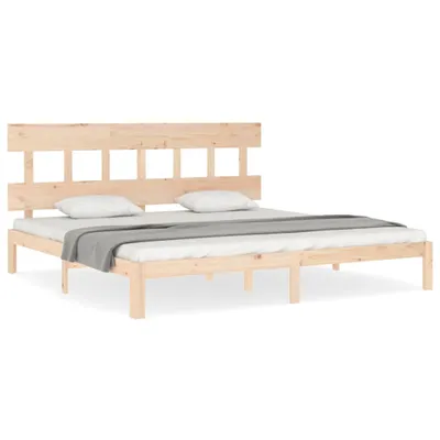 Image de vidaXL Lit en bois massif sans matelas 200x200 cm pin