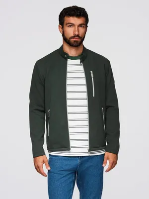 Produktbild von Ombre Clothing Herren-Bikerjacke Mataitoga dunkelgrün S
