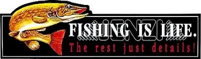 Produktbild von JENZI Aufkleber Fishing is life