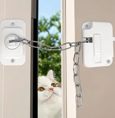 Produktbild von 3 Stück Fenstersicherung Kinder, Einstellbare Kindersicherung Fenster, Kühlschrank Schloss, Kühlschrankschloss Ohne Bohren für Kühlschränke, Waschmaschinen, Schränke, Fenster