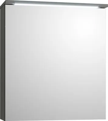 Obrázek produktu pro Badezimmerspiegelschrank >Two< LED, Steckdose, titan-grau / weiß - 60x68x23cm (BxHxT)