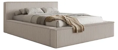 Produktbild von Selsey AFFOLIO - Polsterbett mit Breitcord-Bezug und Stauraum, Greige, 140x200 cm