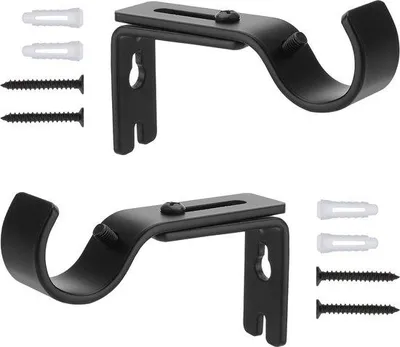 Produktbild von Famanu Verstellbare Gardinenstangenhalter - Set von 2, inklusive Installationsschrauben