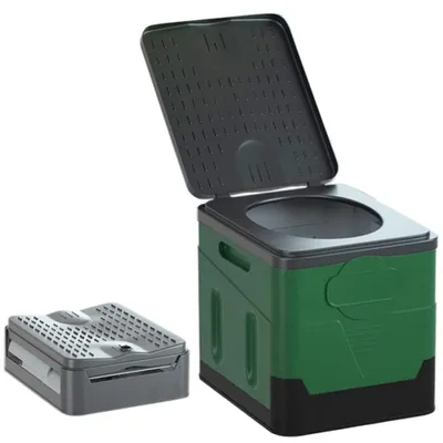 Immagine prodotto di WC portatile pieghevole per campeggio e viaggi (verde)