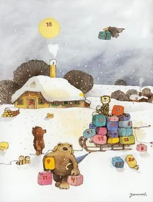 Produktbild von Janoschs Adventskalender "Schlittenfahrt"