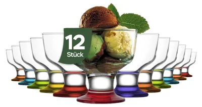 Produktbild von LAV Destina Rainbow Eis- und Dessertschalen – 285 ml (9 3/4 oz), 12er Set