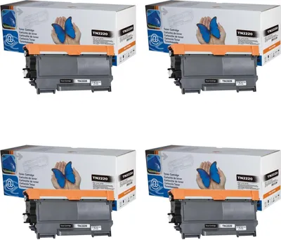 Produktbild von 4x D&C Toner kompatibel mit Brother TN2220/TN2210/TN2010, DCP-7055 FAX-2840 HL-2130 HL-2240 MFC-7360N und weitere Modelle der DCP FAX HL & MFC Serien
