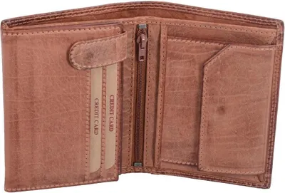 Produktbild von braun schattierte Herrenbörse Brieftasche Leder, RFID-Ausleseschutz