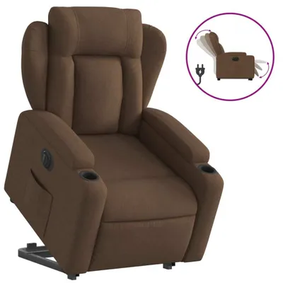 Produktbild von vidaXL Relaxsessel mit Aufstehhilfe Elektrisch Braun Stoff