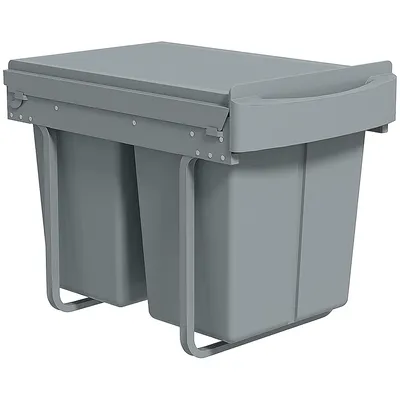 Produktbild von Einbaumülleimer ausziehbar 2 x 20 L Soft-Close, Kunststoff Metall