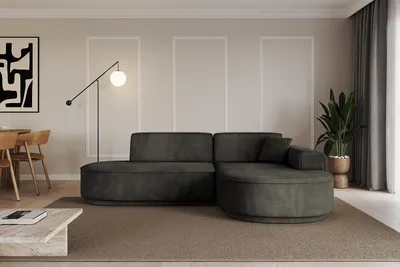 Produktbild von ALTDECOR Ecksofa in L-Form  MARI-L1-v3 - 243x171x83 cm  Schwarz -  Corner Sofa Bett Eckcouch Couch  Wohnlandschaft Cauchsofa