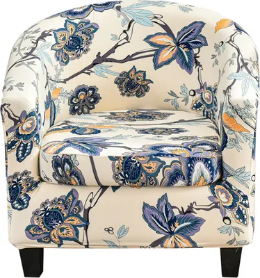 Obrázek produktu pro 2 kusy Stretch Couch Cover Printed Club Chair Cover Geometric Pattern Tub Chair Cover, Purple Flower
