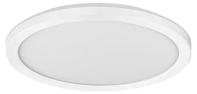 Zdjęcie produktu dla LEDAVANCE ORBIS Ultra Slim lampa sufitowa 235mm, biała, 15W, 1640lm, jednorodne, ciepłe białe światło (3000K) + światło tła, trzystopniowe ściemnianie za pomocą przełącznika ściennego, ultrapłaska, stopień ochrony IP20