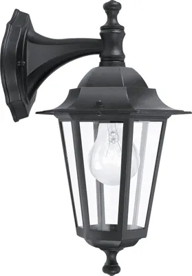 Produktbild von Außenleuchte Schwarz Rustikal H: 35 cm E27 IP44 Wandlampe Garten Wandlaterne außen