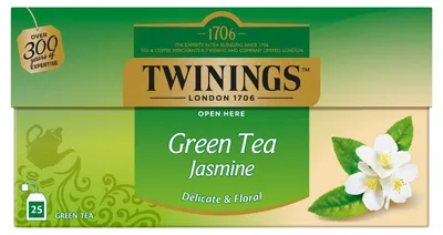 Produktbild von Twinings Grüne Tee Jasmin 25 Beutel, 50g – Aromatisierter Grüntee mit Jasminblüten