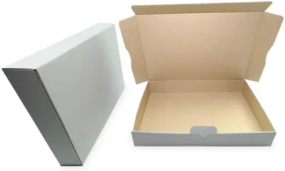 Produktbild von verpacking 100 Maxibriefkartons Versandkartons Faltschachtel Faltkarton Maxibrief 320 x 225 x 50 mm | Weiss | MB-4
