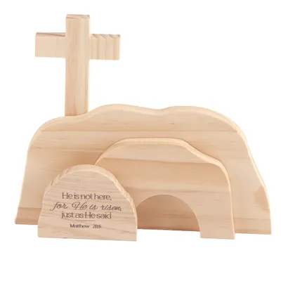 Produktbild von Ostern Auferstehung Szene Holz Ornamente für Die Home Tisch Jesus Krippe Szene Dekorationen Christian Figur Ornament