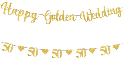 Produktbild von Banner zum 50. Hochzeitstag, Dekorationen zur Goldenen Hochzeit