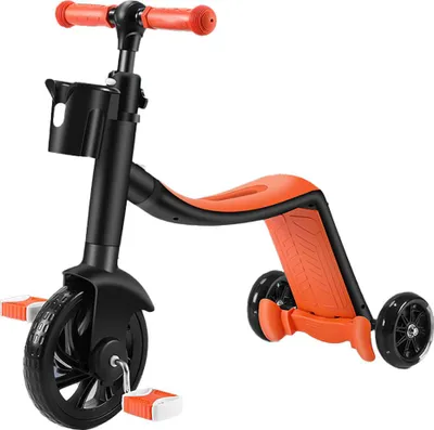 Productafbeelding van 3-in-1 loopfiets voor kinderen, inklapbare loopfiets voor peuters, driewieler, evenwichtsfiets met 3 verstelbare hoogtes, geschikt voor jongens en meisjes