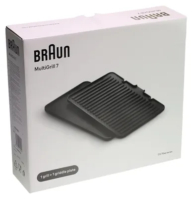 Produktbild von Braun AS00006344, Waffelplatte, CG7010, CG7020, CG7040, CG7044, Aluminium-Guss, Schwarz, 290 mm, 320 mm