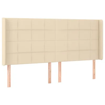 Produktbild von vidaXL Kopfteil mit Ohren Creme 183x16x118/128 cm Stoff