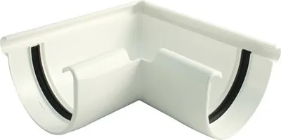 Produktbild von Marley Aussenecke Kunststoff halbrund 90° Verkehrsweiß RAL 9016 NW 100 mm