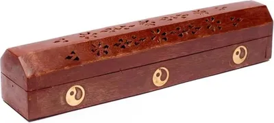 Zdjęcie produktu dla Palnik i pudełko do przechowywania kadzidełek Yin Yang - opakowanie 2 szt. - 30 cm
