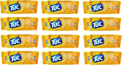 Produktbild von 12x TUC Sesam Salzgebäck Kekse Crackers Salz gesalzen gebäck 100g