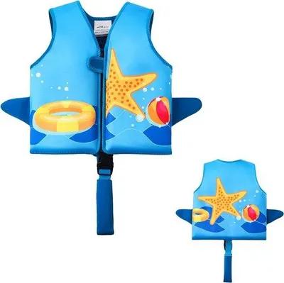 Produktbild von Famanu Schwimmweste für Kinder mit Sicherheitsgurt - UV-Schutz - Abnehmbare Schwimmkörper - 1-6 Jahre