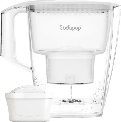Image de SODAPOP Pot à eau filtrant Selina, 1,5 litre, blanc