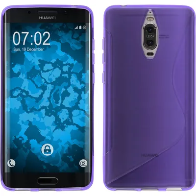Produktbild von PhoneNatic Case kompatibel mit Huawei Mate 9 Pro - lila Silikon Hülle S-Style + 2 Schutzfolien
