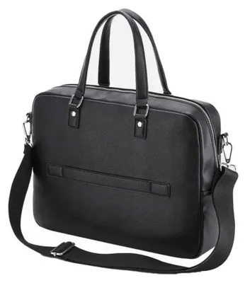 Produktbild von Quadra - "Tailored Luxe" Aktentasche, Kunstlederoptik LT5365 (Einheitsgröße) (Schwarz)