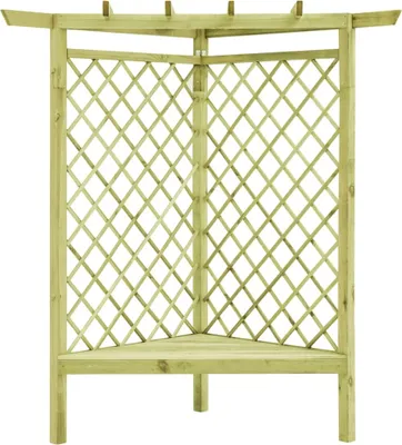 Produktbild von vidaXL Rohová pergola s lavičkou 130×130×197 cm Impregnované borovicové drevo