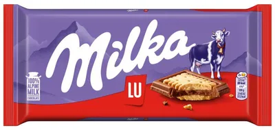 Produktbild von Milka Alpenmilchschokolade mit LU Keksen 87 g