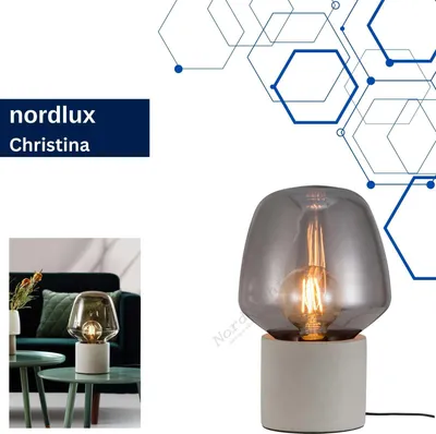 Immagine prodotto di Nordlux lampada da tavolo Christina grigio chiaro, colore fumo