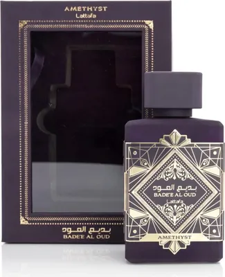 Produktbild von Lattafa Badee Al Oud – Oud Amethyest, Unisex, 100 ml, Nicht nachfüllbare Flasche, Flüssiges Parfüm, Bergamotte, Rosa Pfeffer, Jasmin, Rose