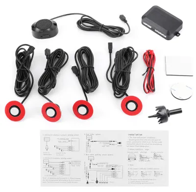 Immagine prodotto di Sensore radar di retromarcia da 16,5 mm per installazione in auto, sistema di assistenza alla retromarcia con kit aggiuntivo cicalino audio (bianco)