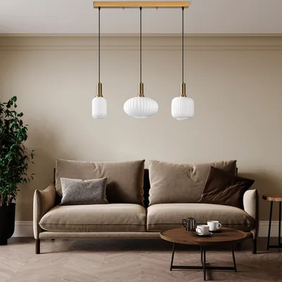 Image de Opviq, Asker - 15196, Lustre, or, corps en métal, 87 x 30 x 130 cm