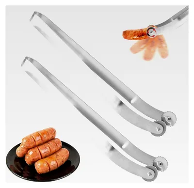Produktbild von Grillzange, 15 Zoll Edelstahl Grillzange mit Drehmechanismus, Hot Dog Zange, Küchenutensilien für Kochen, Grillen, Buffet (2 Stück)