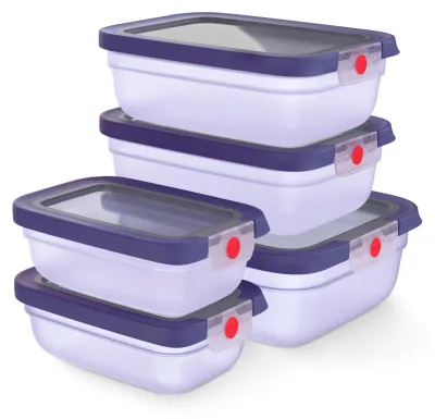 Zdjęcie produktu dla EMSA oneClick N1231100, Zestaw, Prostokątny, Niebieski, Półprzezroczysty, Niemcy, 1,22 kg, 201,9 mm