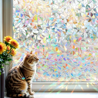 Produktbild von Folie für Fensterfolierungen mit 3D-Regenbogeneffekt – Statisch haftend – 30 x 200 cm