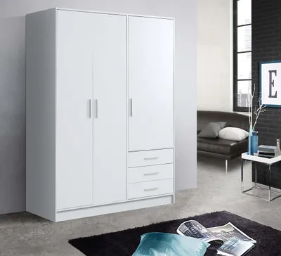 Produktbild von JONA Kleiderschrank 3-türig Weiß