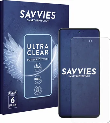 Produktbild von 6x Für Motorola Moto G86 Schutzfolie Savvies Displayschutz Display Schutz Folie Klar Transparent