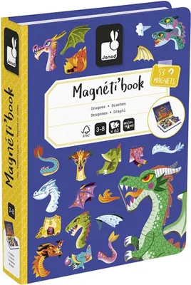 Produktbild von Janod Magnetbuch Drachen - Lernspielzeug mit 53 Magneten