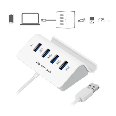 Produktbild von A37C 2in1 OTG Hub Kabel – USB & Micro-USB Adapter mit Handyhalter, Datenübertragung für Smartphone & Tablet
