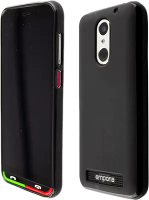 Image de caseroxx Etui de protection TPU compatible avec Emporia Supereasy, étui en caoutchouc pour téléphone portable noir