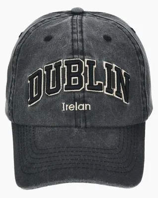 Produktbild von Graue Baseballkappe mit 'Dublin'-Stickerei