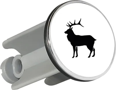 Produktbild von Huuraa Waschbeckenstöpsel Hirsch Silhouette 4cm höhenverstellbar Abflussstopfen Geschenkidee