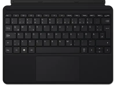 Produktbild von Microsoft Go Type Cover, QWERTZ, Deutsch, Touchpad, Schwarz, 248 x 190 x 4,6 mm, 245 g